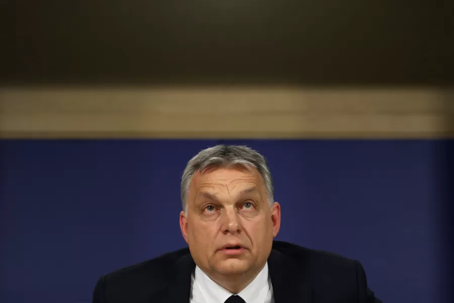 FILE -Hungarian Prime Minister Viktor Orban talks to journalists during a news conference following an European People’s Party meeting at the European Parliament in Brussels, March 20, 2019. (AP Photo/Francisco Seco, File)





Associate Press/ LaPresse
Only Italy and Spain