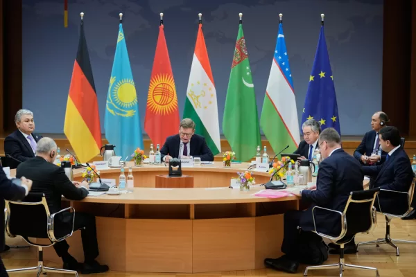 German Foreign Minister Johann Wadephul speaks during a meeting with the Foreign Ministers of Central Asian countries Turkmenistan, Tajikistan, Kyrgyzstan, Uzbekistan and Kazakhstan, at the Foreign Ministry in Berlin, Germany, Wednesday, Feb. 11, 2026. (AP Photo/Ebrahim Noroozi)





Associate Press/ LaPresse
Only Italy and Spain