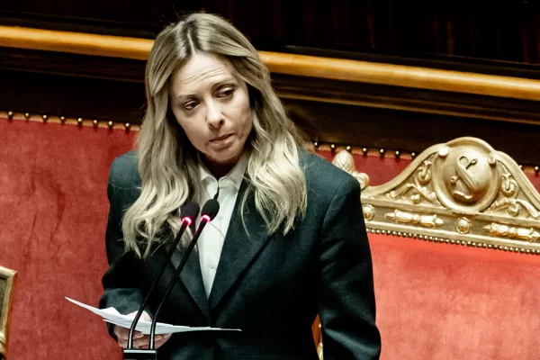 Il presidente del Consiglio Giorgia Meloni in occasione dell Informativa del Presidente del Consiglio dei ministri sull’azione del Governo. Senato, Roma Giovedì 09 Aprile 2026  (photo by Mauro Scrobogna / LaPresse)

Prime Minister Giorgia Meloni during the Prime Minister’s briefing on the government’s actions. Senate, Rome, Thursday  April 09 2026 (photo by Mauro Scrobogna / LaPresse)