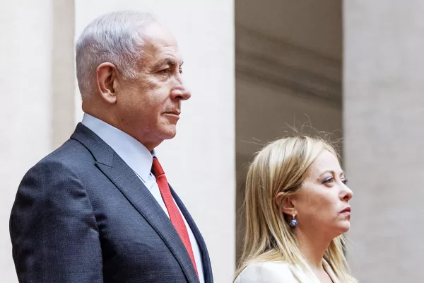 Foto Roberto Monaldo / LaPresse
10-03-2023 Roma 
Politica
Palazzo Chigi – Il Presidente del Consiglio Giorgia Meloni incontra il Primo Ministro dello Stato d’Israele Benjamin Netanyahu
Nella foto Benjamin Netanyahu, Giorgia Meloni

10-03-2023 Rome (Italy)
Politics
Prime Minister Giorgia Meloni meets the Prime Minister of Israel Benjamin Netanyahu
In the pic Benjamin Netanyahu, Giorgia Meloni