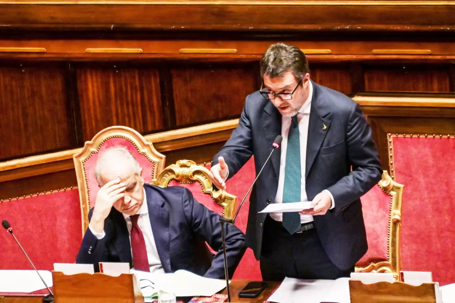 MATTEO PIANTEDOSI MINISTRO INTERNI, MATTEO SALVINI MINISTRO INFRASTRUTTURE