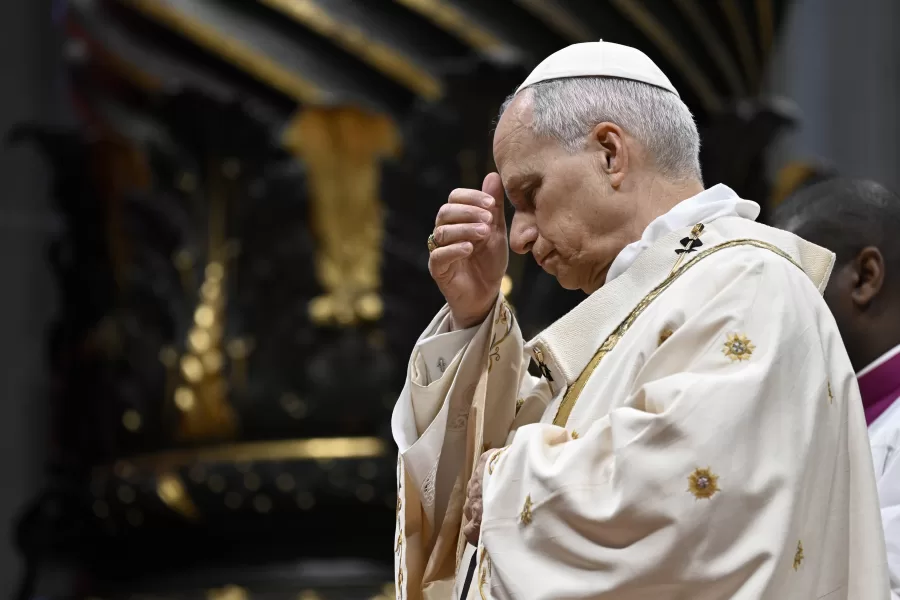 Foto Vatican Media/LaPresse 
2 aprile 2026 – Città del Vaticano, Cronaca – 
Papa Leone XIV – Giovedì della Settimana Santa – Messa del Crisma

DISTRIBUTION FREE OF CHARGE – NOT FOR SALE