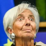 President of the European Central Bank Christine Lagarde reacts before a meeting Monday, Oct. 6, 2025 at the European Parliament in Strasbourg, eastern France. (AP Photo/Pascal Bastien)