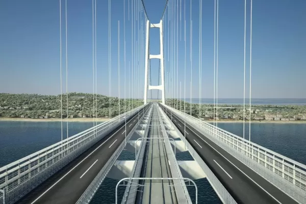 PONTE SULLO STRETTO DI MESSINA RENDER RENDERING PROGETTO