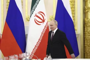 Russian President Vladimir Putin arrives to attend talks with Iranian President Ebrahim Raisi at the Kremlin in Moscow, Russia, Thursday, Dec. 7, 2023. (Sergei Bobylev, Sputnik, Kremlin Pool Photo via AP) Russian President Vladimir Putin arrives to attend talks with Iranian President Ebrahim Raisi at the Kremlin in Moscow, Russia, Thursday, Dec. 7, 2023. (Sergei Bobylev, Sputnik, Kremlin Pool Photo via AP)