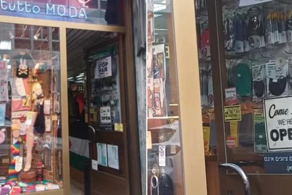 Quel cartello antisionista senza autore: l’archiviazione dopo un anno perché i titolari della merceria non conoscono la lingua ebraica…