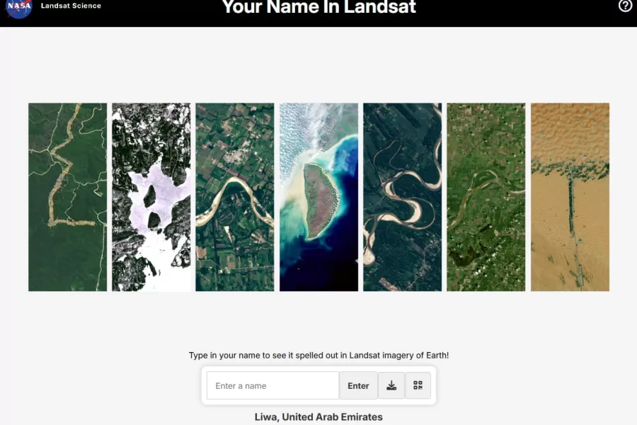 Your Name in Landsat, scrivi il tuo nome con le immagini della Terra: il servizio gratuito della NASA