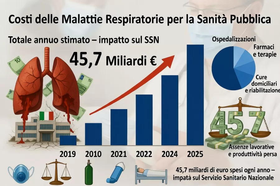 Malattie respiratorie: il conto nascosto che pesa oltre 45 miliardi sulla sanità