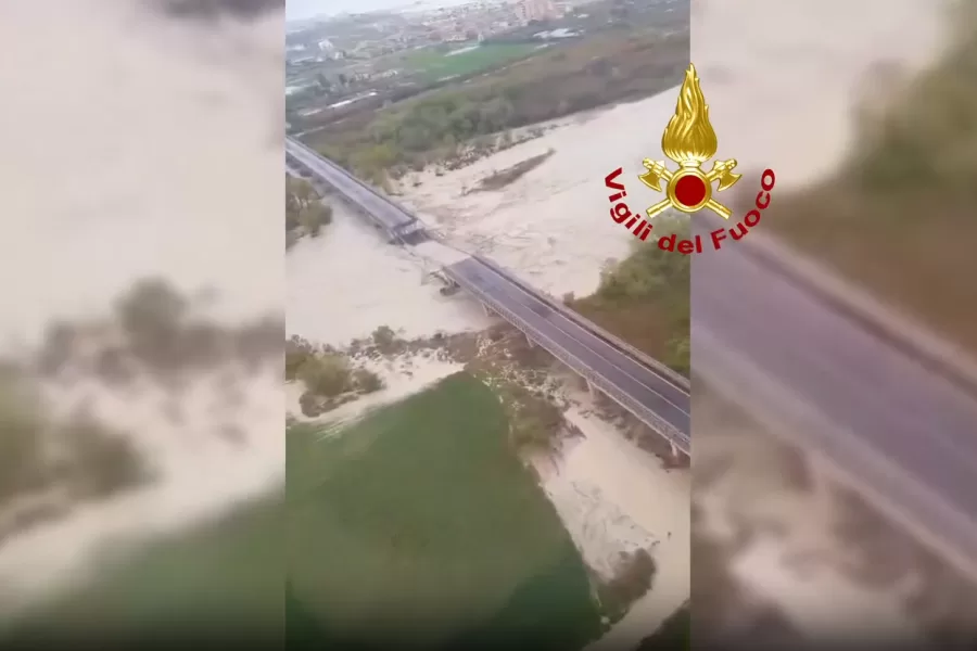 Maltempo, miracolo in Molise: crolla il ponte sul fiume Trigno durante le verifiche per la riapertura, nessun ferito