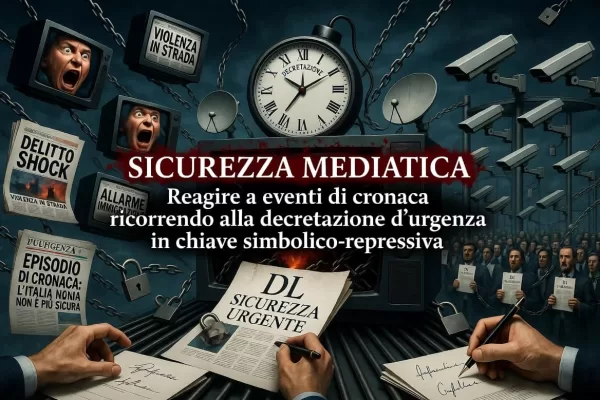 Sicurezza mediatica: reagire a eventi di cronaca ricorrendo alla decretazione d’urgenza in chiave simbolico-repressiva