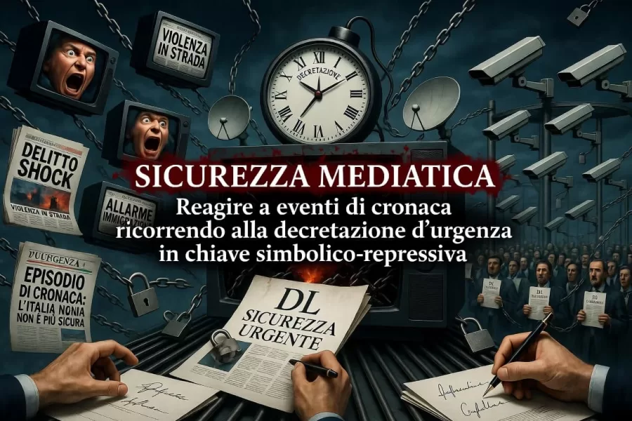 Sicurezza mediatica: reagire a eventi di cronaca ricorrendo alla decretazione d’urgenza in chiave simbolico-repressiva