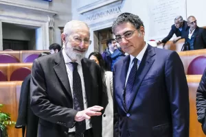 RICCARDO DI SEGNI RABBINO CAPO COMUNITA’ EBRAICA DI ROMA, VICTOR FADLUN PRESIDENTE COMUNITA’ EBRAICA ROMA