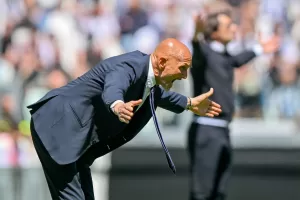 Juventus’ head coach Luciano Spalletti during the Serie A soccer match between Juventus and Fiorentina at the Allianz Stadium in Turin, Italy – Sunday, May 17, 2026. Sport – Soccer . (Photo by Tano Pecoraro/Lapresse)