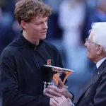 Jannik Sinner  and Sergio Mattarella during the mans singles final between Jannik Sinner (ITA) vs Casper Ruud (NOR)  at the Internazionali d’Italia in Rome, Sunday 17 May 2026. (Alfredo Falcone/LaPresse)