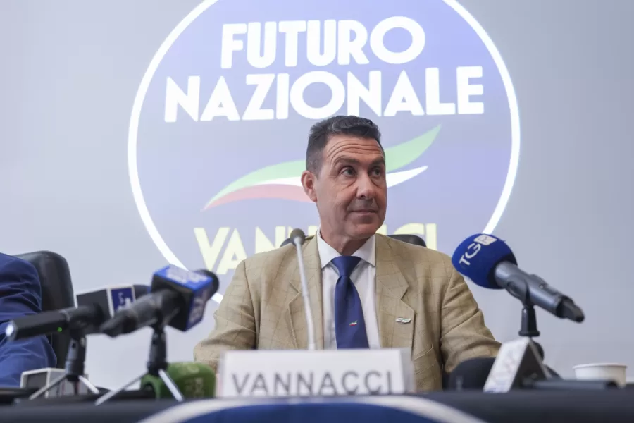 Roberto Vannacci alla Conferenza stampa di Futuro Nazionale a Palazzo Pirelli ,   Milano (Italy) May 26, 2026 (Photo Claudio Furlan/LaPresse)