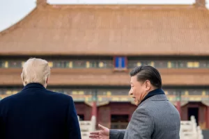 FILE – President Donald Trump and Chinese President Xi Jinping speak together as they tour the Forbidden City, Nov. 8, 2017, in Beijing, China. (AP Photo/Andrew Harnik, File) FILE – President Donald Trump and Chinese President Xi Jinping speak together as they tour the Forbidden City, Nov. 8, 2017, in Beijing, China. (AP Photo/Andrew Harnik, File)