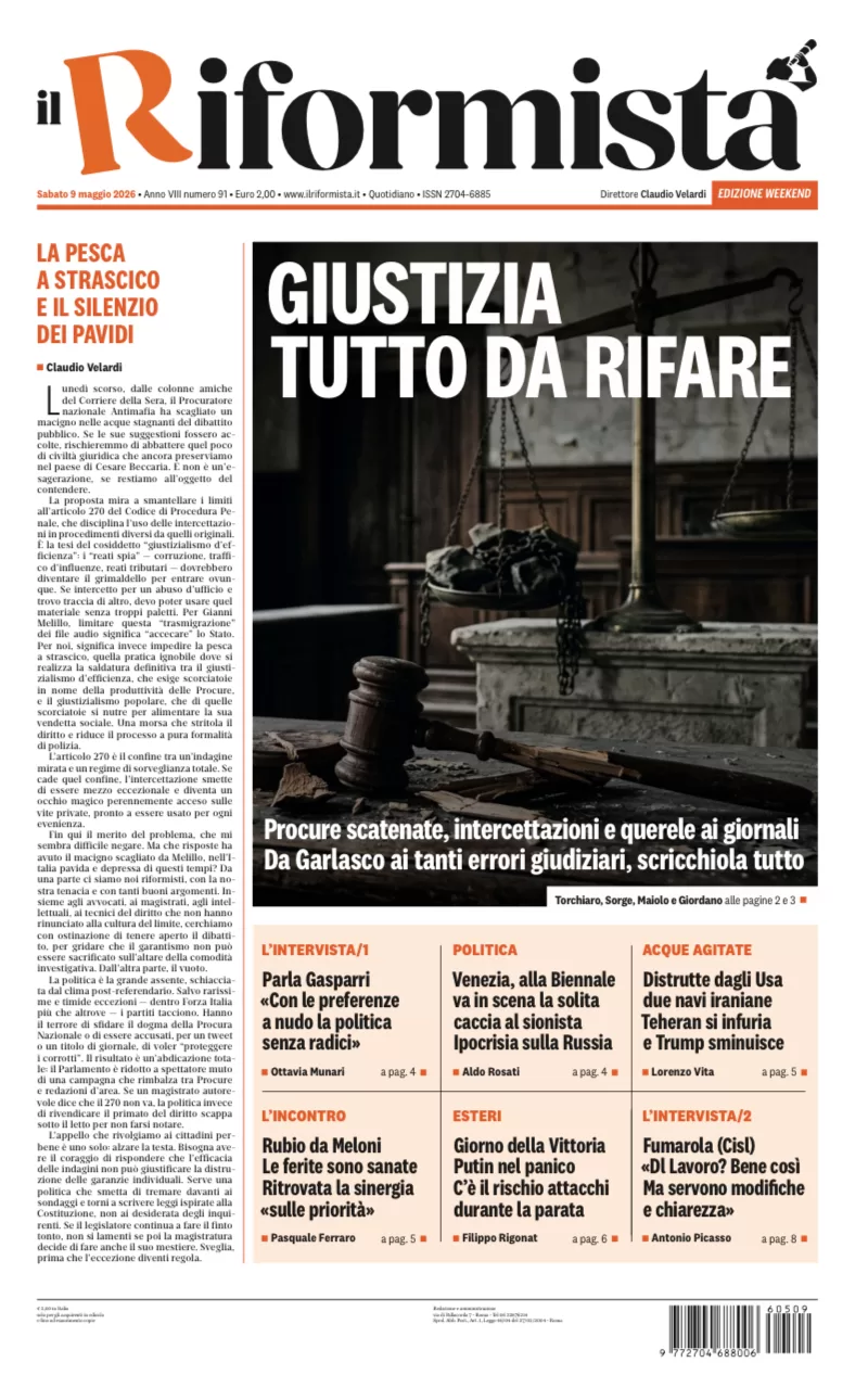 Quotidiano del 9 Maggio 2026