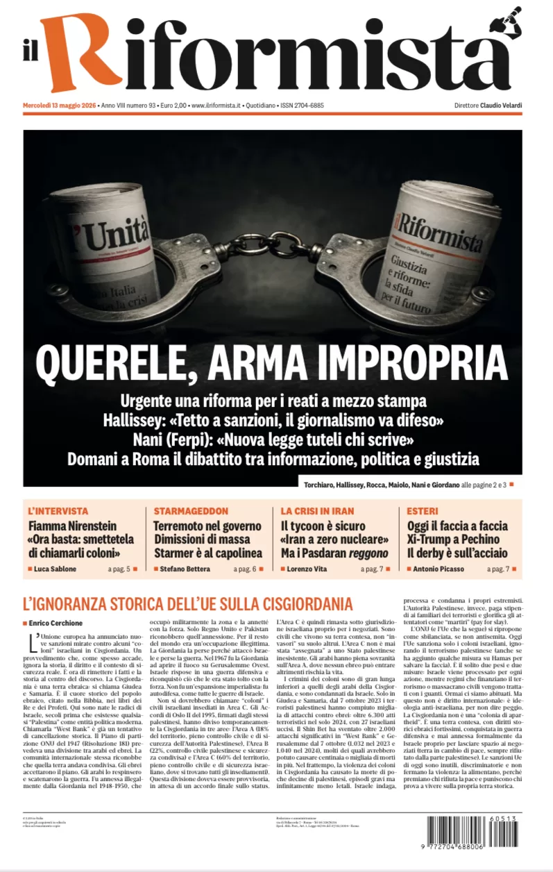 Quotidiano del 13 Maggio 2026