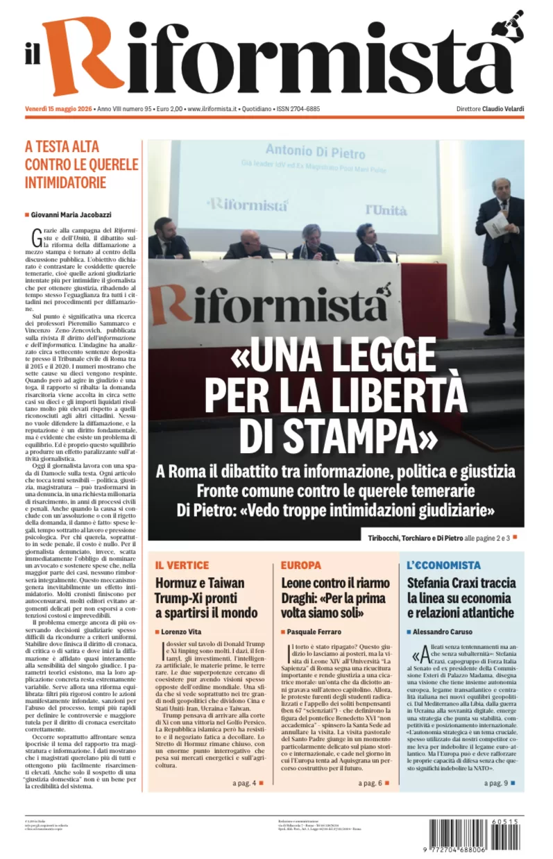 Quotidiano del 15 Maggio 2026