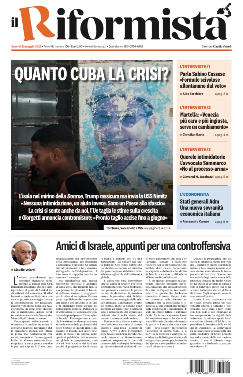 Quotidiano del 22 Maggio 2026