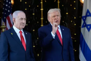 President Donald Trump speaks to reporters as he greets Israel’s Prime Minister Benjamin Netanyahu at his Mar-a-Lago club, Monday, Dec. 29, 2025, in Palm Beach, Fla. (AP Photo/Alex Brandon) President Donald Trump speaks to reporters as he greets Israel’s Prime Minister Benjamin Netanyahu at his Mar-a-Lago club, Monday, Dec. 29, 2025, in Palm Beach, Fla. (AP Photo/Alex Brandon)