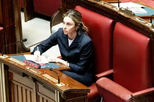 Marianna Madia PD in occasione della conversione in legge del decreto-legge recante disposizioni urgenti in materia di sicurezza pubblica. Camera dei Deputati, Roma Martedì 21 Aprile 2026 (photo by Mauro Scrobogna / LaPresse)
Marianna Madia PD on the occasion of the conversion into law of the decree containing urgent provisions on public safety. Chamber of Deputies, Rome, Tuesday April 21 2026 (photo by Mauro Scrobogna / LaPresse) Marianna Madia PD in occasione della conversione in legge del decreto-legge recante disposizioni urgenti in materia di sicurezza pubblica. Camera dei Deputati, Roma Martedì 21 Aprile 2026 (photo by Mauro Scrobogna / LaPresse)
Marianna Madia PD on the occasion of the conversion into law of the decree containing urgent provisions on public safety. Chamber of Deputies, Rome, Tuesday April 21 2026 (photo by Mauro Scrobogna / LaPresse)