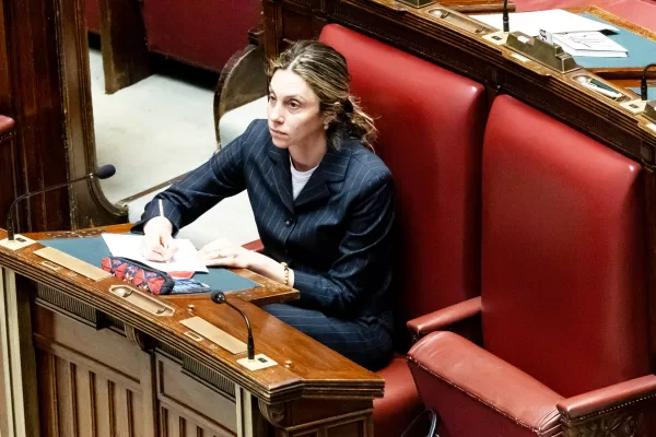 Marianna Madia PD in occasione della conversione  in legge del decreto-legge recante disposizioni urgenti in materia di sicurezza pubblica. Camera dei Deputati, Roma Martedì 21 Aprile 2026  (photo by Mauro Scrobogna / LaPresse)

Marianna Madia PD on the occasion of the conversion into law of the decree containing urgent provisions on public safety. Chamber of Deputies, Rome,  Tuesday April 21 2026 (photo by Mauro Scrobogna / LaPresse)
