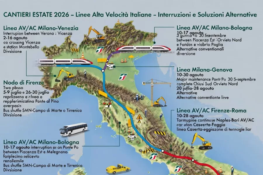 Linee ferroviarie interrotte questa estate in Italia, ecco le tratte interessate
