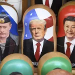 Traditional Russian wooden dolls called Matryoshka depicting Russian President Vladimir Putin, left, U.S. President Donald Trump, center, and China’s President Xi Jinping, are displayed for sale at a souvenir shop in Moscow, Russia, Tuesday, Aug. 12, 2025. (AP Photo/Alexander Zemlianichenko) 


Associated Press / LaPresse
Only italy and spain