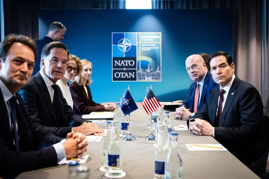 MARK RUTTE SEGRETARIO GENERALE NATO MARCO RUBIO SEGRETARIO DI STATO USA