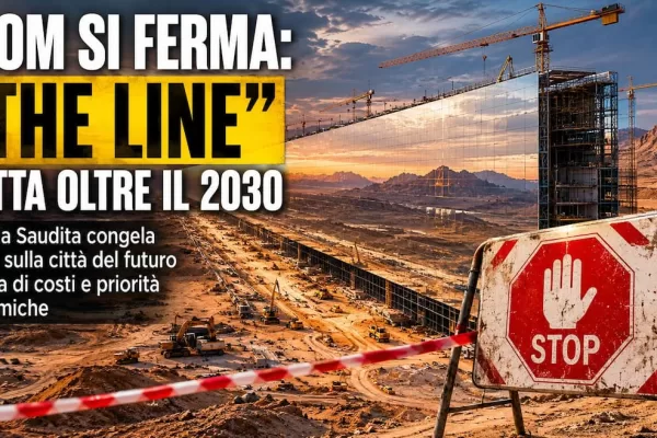 The Line si ferma: l’Arabia Saudita blocca la città del progetto NEOM e punta sui data center dell’AI The Line si ferma: l’Arabia Saudita blocca la città del progetto NEOM e punta sui data center dell’AI