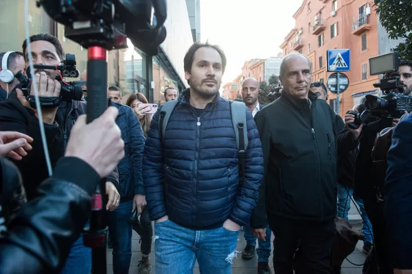 Andrea Sempio e Armando Palmegiani, Caso Garlasco Andrea Sempio a Roma per esami di genetica presso la clinica Genomica – Mercoledì 29, Ottobre 25, 2025. News  (Photo by  Valentina Stefanelli/Lapresse)

Andrea Sempio , Armando Palmegiani, Garlasco Case Andrea Sempio in Rome for genetic tests at the Genomica Clinic – Wednesday, October 29, 2025. News (Photo by Valentina Stefanelli/Lapresse)