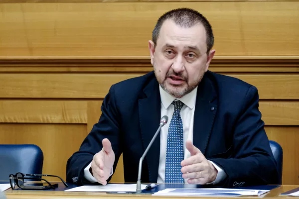 Ettore Rosato, AZIONE, in occasione della conferenza stampa di presentazione della proposta di legge “Istituzione di uno scudo democratico a difesa del libero esercizio del diritto di voto” per contrastare influenze di paesi terzi nel processo democratico del paese. Camera dei Deputati a Roma, Lunedì 10 Marzo 2025 (foto Mauro Scrobogna / LaPresse)
Ettore Rosato,AZIONE, at the press conference to present the bill “Establishment of a democratic shield to defend the free exercise of the right to vote” to counteract the influence of third countries in the democratic process of the country. Chamber of Deputies in Rome Monday March 10 2025. (Photo by Mauro Scrobogna / LaPresse) Ettore Rosato, AZIONE, in occasione della conferenza stampa di presentazione della proposta di legge “Istituzione di uno scudo democratico a difesa del libero esercizio del diritto di voto” per contrastare influenze di paesi terzi nel processo democratico del paese. Camera dei Deputati a Roma, Lunedì 10 Marzo 2025 (foto Mauro Scrobogna / LaPresse)
Ettore Rosato,AZIONE, at the press conference to present the bill “Establishment of a democratic shield to defend the free exercise of the right to vote” to counteract the influence of third countries in the democratic process of the country. Chamber of Deputies in Rome Monday March 10 2025. (Photo by Mauro Scrobogna / LaPresse)