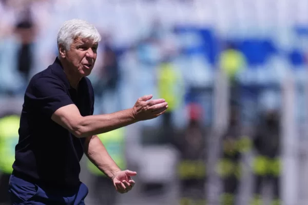 RomaÕs head coach Gian Piero Gasperini during the Serie A EniLive soccer match between Roma and Lazio at the Rome’s Olympic stadium, Italy – Sunday  May 17, 2026 – Sport  Soccer ( Photo by Alfredo Falcone/LaPresse )