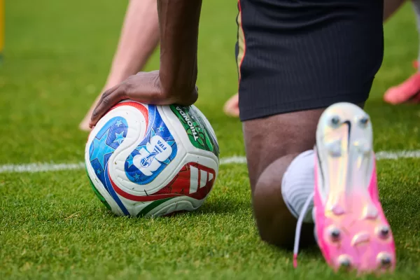 A FIFA soccer ball during a World Cup soccer training session in Toronto, Tuesday, June 9, 2026. (Sammy Kogan/The Canadian Press via AP) A FIFA soccer ball during a World Cup soccer training session in Toronto, Tuesday, June 9, 2026. (Sammy Kogan/The Canadian Press via AP)