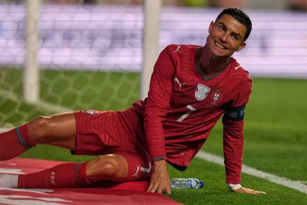 Portugal’s Cristiano Ronaldo reacts during an international friendly soccer match between Portugal and Nigeria in Leiria, Portugal, Wednesday, June 10, 2026. (AP Photo/Armando Franca)
Associate Press/ LaPresse
Only Italy and Spain Portugal’s Cristiano Ronaldo reacts during an international friendly soccer match between Portugal and Nigeria in Leiria, Portugal, Wednesday, June 10, 2026. (AP Photo/Armando Franca)
Associate Press/ LaPresse
Only Italy and Spain