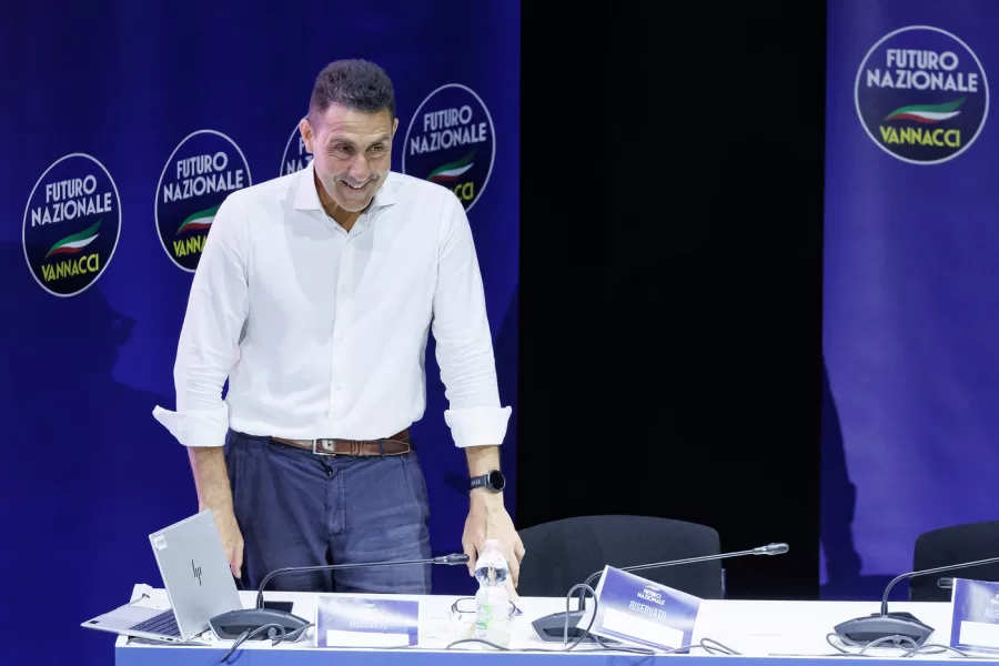 Roberto Vannacci durante lÕAssemblea costituente di Futuro nazionale allÕAuditorium della Conciliazione, Roma, Domenica 14 Giugno 2026 (Foto Roberto Monaldo / LaPresse)

Roberto Vannacci during the Constituent Assembly of Futuro nazionale party at the Auditorium della Conciliazione, Rome, Sunday, June 14, 2026 (Photo by Roberto Monaldo / LaPresse)