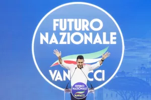 Roberto Vannacci durante la chiusura dell Assemblea costituente di Futuro nazionale allAuditorium della Conciliazione, Roma, Domenica 14 Giugno 2026 (Foto Roberto Monaldo / LaPresse)

Roberto Vannacci during the Constituent Assembly of Futuro nazionale party at the Auditorium della Conciliazione, Rome, Sunday, June 14, 2026 (Photo by Roberto Monaldo / LaPresse)