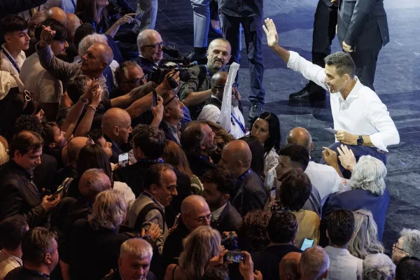 Roberto Vannacci durante la chiusura dell Assemblea costituente di Futuro nazionale allAuditorium della Conciliazione, Roma, Domenica 14 Giugno 2026 (Foto Roberto Monaldo / LaPresse)

Roberto Vannacci during the Constituent Assembly of Futuro nazionale party at the Auditorium della Conciliazione, Rome, Sunday, June 14, 2026 (Photo by Roberto Monaldo / LaPresse)