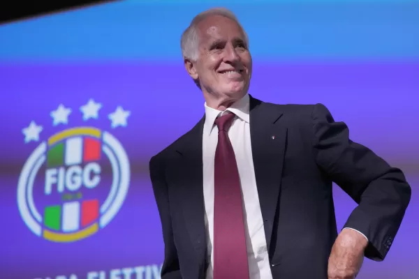 Giovanni Malago’ elected new president of the Italian Football Federation (FIGC) during the FIGC elective assembly at the Rome’s  Italy – Monday  June 22, 2026 – Sport  Soccer ( Photo by Alfredo Falcone/LaPresse )
