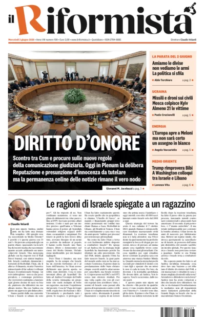 Quotidiano del 3 Giugno 2026