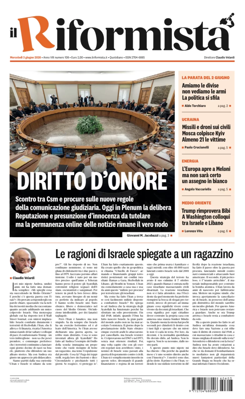 Quotidiano del 3 Giugno 2026