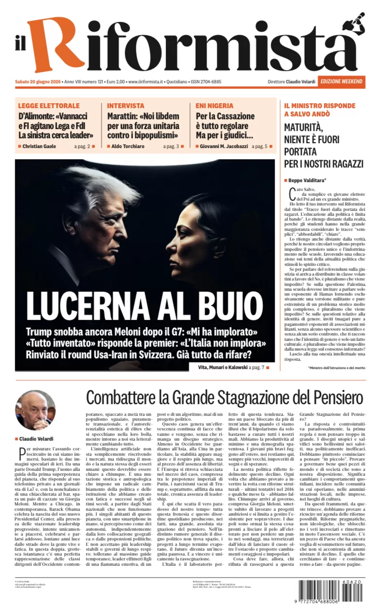 Quotidiano del 20 Giugno 2026