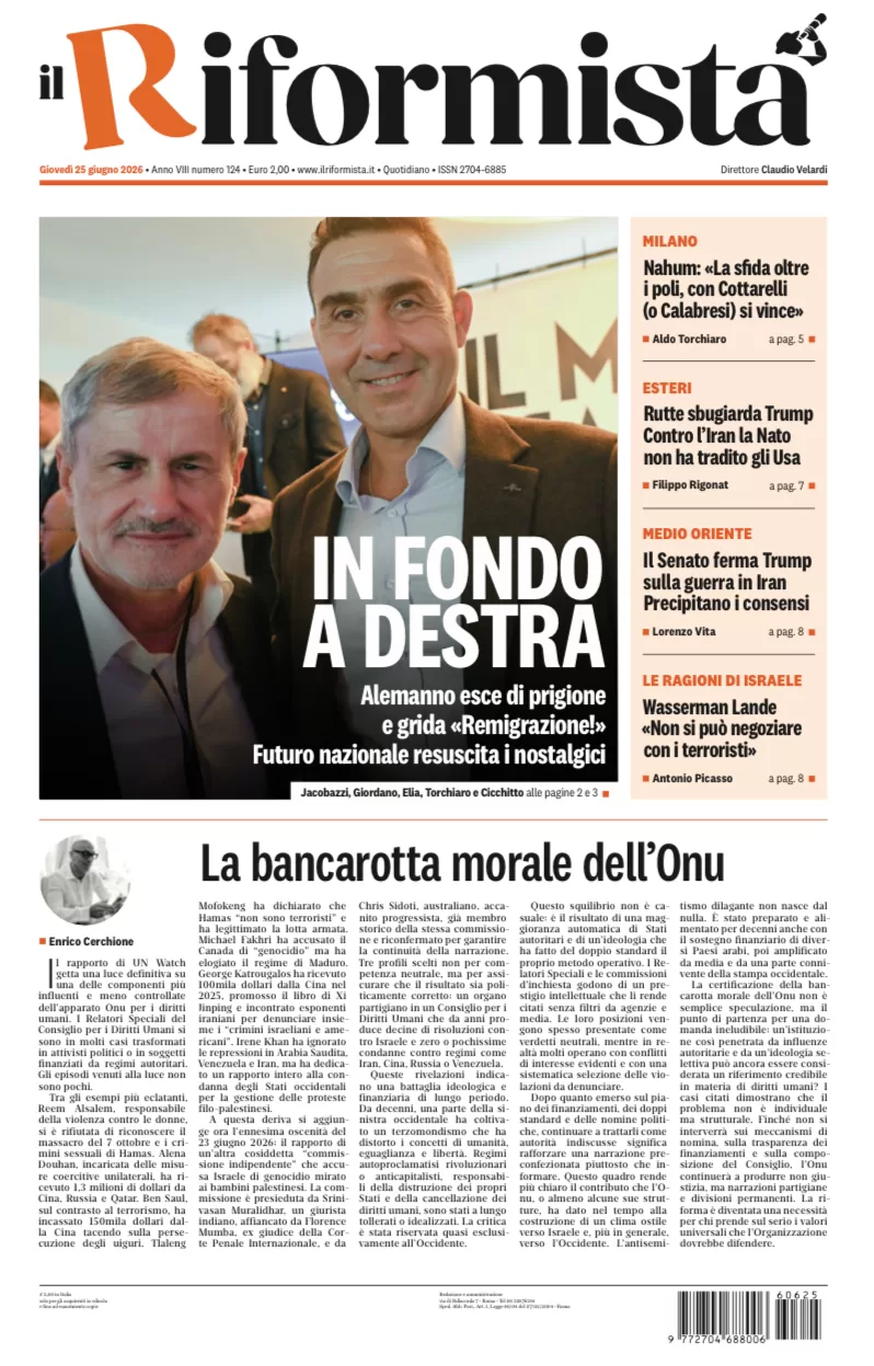 Quotidiano del 25 Giugno 2026