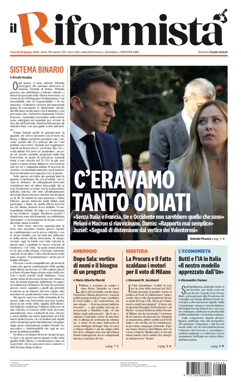Quotidiano del 26 Giugno 2026
