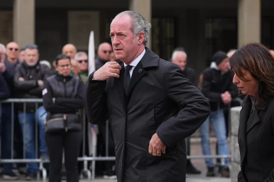 Luca Zaia al Funerale del fondatore della Lega Umberto Bossi presso l’abbazia San Giacomo di Pontida   Milano (Italy) March 22, 2026 (Photo Claudio Furlan/LaPresse)

Funeral of Lega founder Umberto Bossi at the Abbey of San Giacomo in Pontida, Milan (Italy), 22 March 2026 (Photo: Claudio Furlan/LaPresse)
