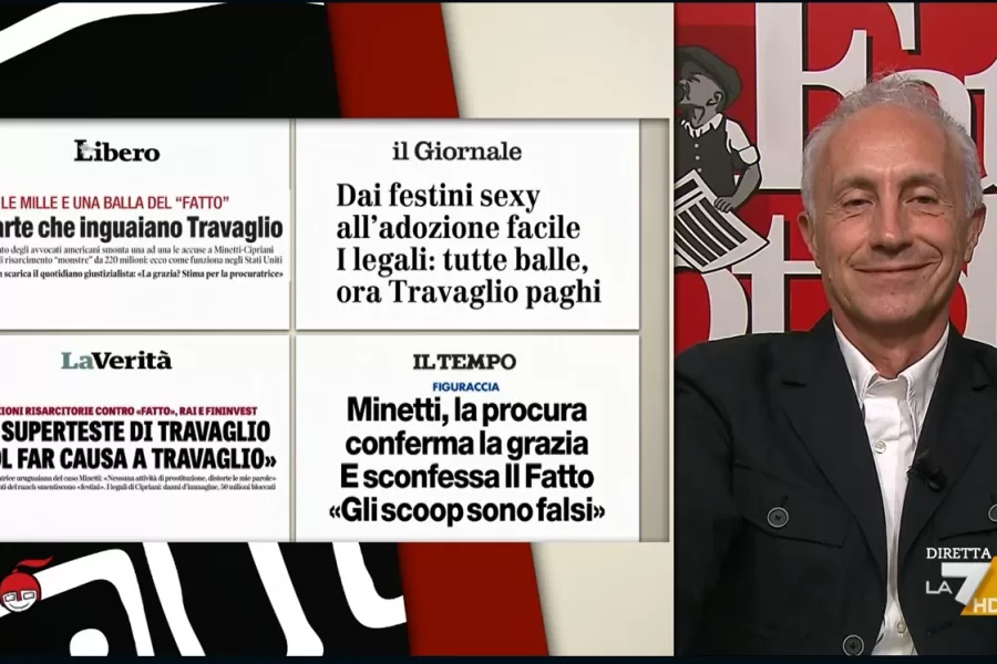 Travaglio scopre le querele temerarie dopo il caso Cipriani-Minetti: ma non è libertà di stampa, è difesa del suo giornale