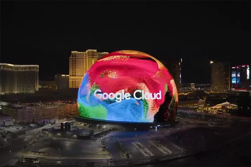 GOOGLE CLOUD ARCHIVIO ARCHIVIAZIONE DATI COMPUTING SFERA DI LAS VEGAS