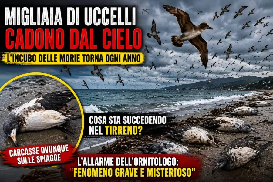 Il mistero degli uccelli morti, numerosi avvistamenti di carcasse di berte minori tra Campania e Lazio