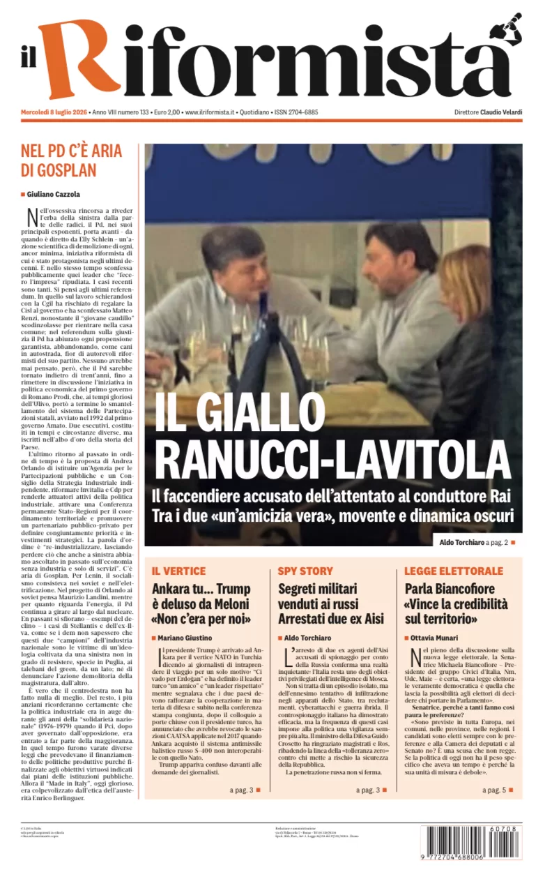 Quotidiano dell’8 Luglio 2026